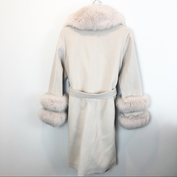 Popski London Cashmere Coat with Fur Accents - Picture 15 of 16